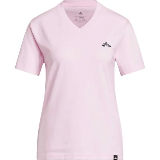 adidas SLIDE VNECK Dámské triko, růžová, velikost