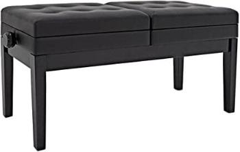 Pianonova HY-PJ026 Dvojitá klavírní stolička Black Gloss