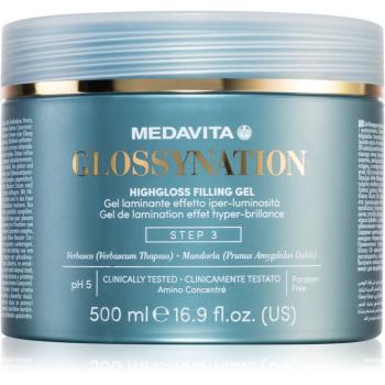 Medavita Glossynation Highgloss Filling Gel gel na vlasy laminovací gel se zrcadlovým efektem 500 ml