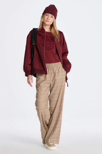 KALHOTY GANT RELAXED CHECKED PULL ON PANTS SOFT OAT