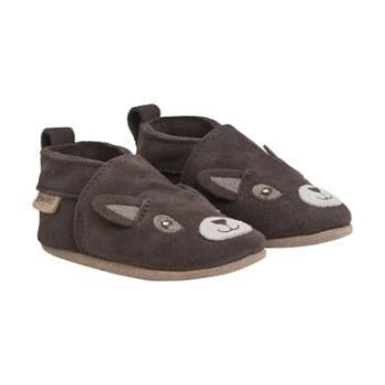 EN FANT Pantofle Suede Animal Chocolate Brown