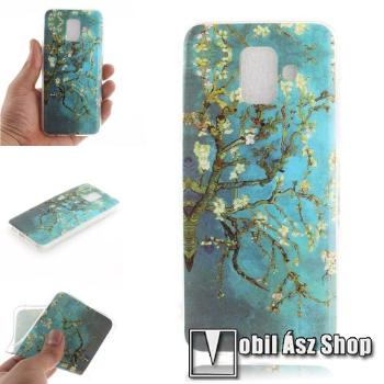 Szilikon védő tok / hátlap - VIRÁGZÓ FA MINTÁS - SAMSUNG SM-A600F Galaxy A6 (2018)
