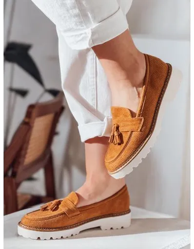 Dámské mokasíny s prolamovaným vzorem VANESSO kamelové