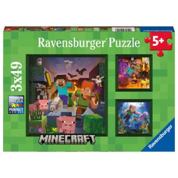 Puzzle Minecraft Biomes 3x49 dílků