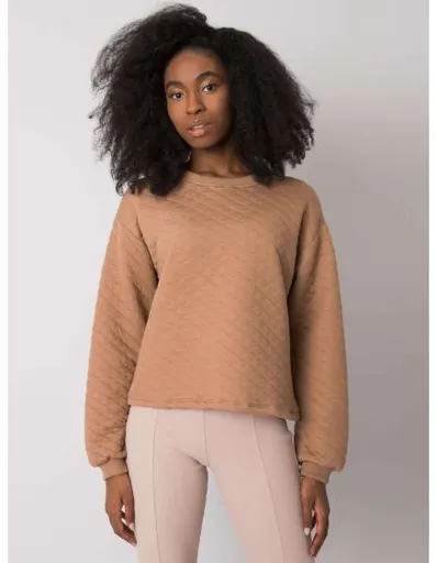 Dámská mikina s kapucí prošívaná KERSTINE hnědá