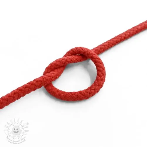 Bavlněná šňůra 5 mm red