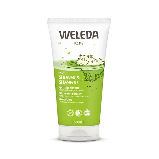 Weleda Kids 2v1 Sprchový krém a šampon Veselá limetka 150 ml