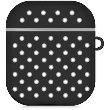 AlzaGuard Silicon Polkadot Case pro AirPods 1. a 2. generace černo bílé (AGD-ACP1BW)