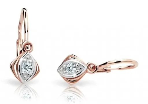 Cutie Diamonds Dětské bicolor náušnice ze zlata s brilianty DC1897-10-00-X-4