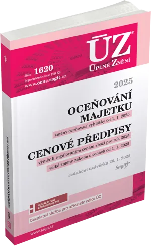 ÚZ č. 1620 - Oceňování majetku, Cenové předpisy, 2025