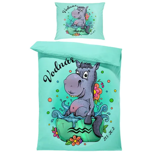 Povlečení Koňská znamení – vodnář (Rozměr : 1x140/220 + 1x90/70)