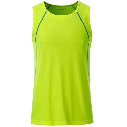 James & Nicholson (Daiber) Pánské funkční tílko JN494 - Jasně žlutá / jasně modrá | L