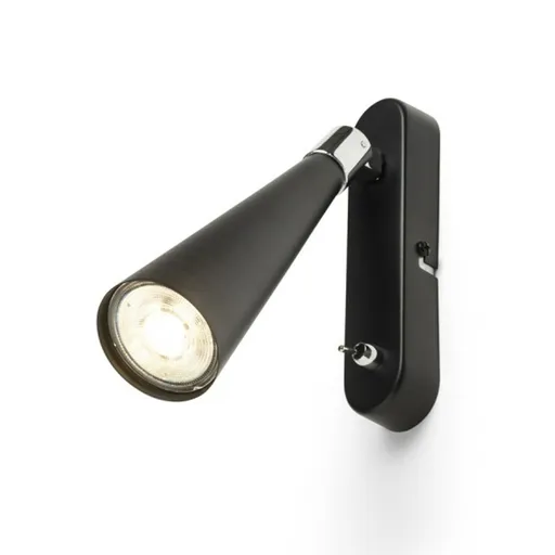 RED - DESIGN RENDL RENDL ALEXIS nástěnné bodové svítidlo černá chrom 230V GU10 5W R14467