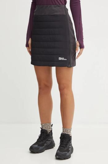 Sportovní sukně Jack Wolfskin Alpspitze černá barva, mini, A61776