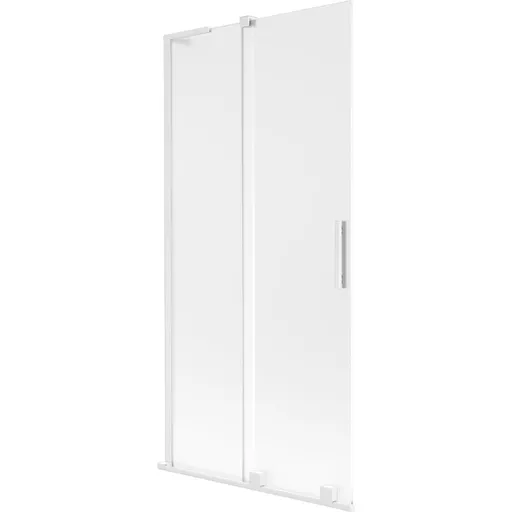MEXEN/S Velar L dvoukřídlá posuvná vanová zástěna 95 x 150, dekor, bílá 896-095-003-31-20