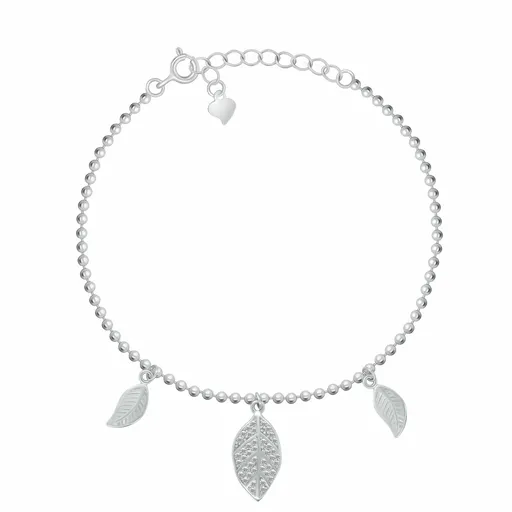 Brilio Silver Půvabný stříbrný náramek s lístky BRC248W