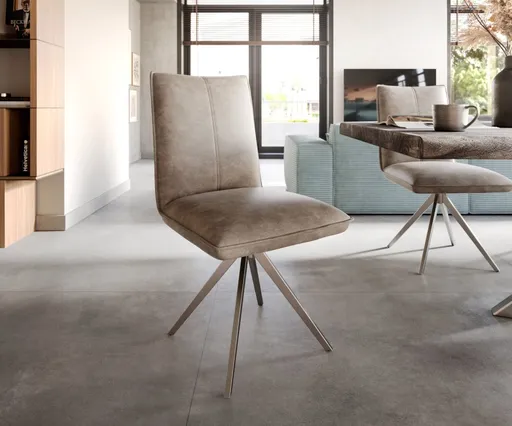 Otočná židle Lelio-Flex křížová podnož široká nerezová ocel