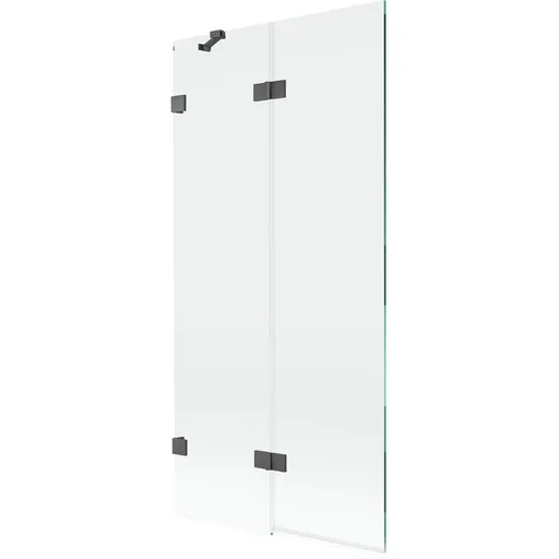 MEXEN/S Lunar vanová zástěna 2-křídlová levá 90 x 150, transparent, grafit kartáčovaná 897-090-100-66-00-L