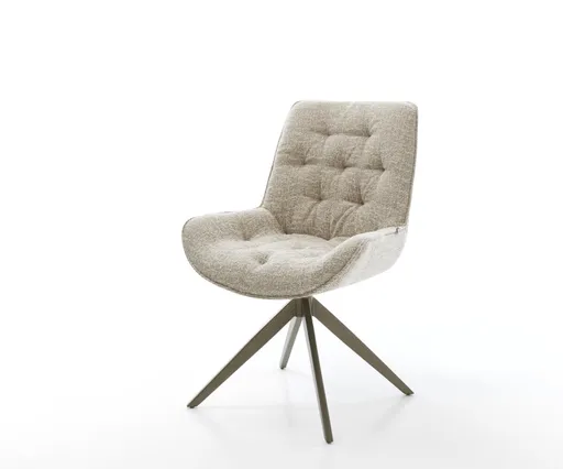 Jídelní židle Taimi-Flex látka Měkký béžová křížová podnož