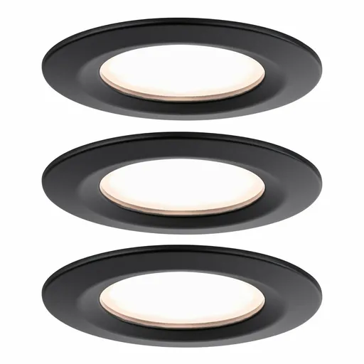 PAULMANN LED vestavné svítidlo Nova Plus Coin základní sada nevýklopné IP44 78mm Coin 3x6W 230V stmívatelné 2700K