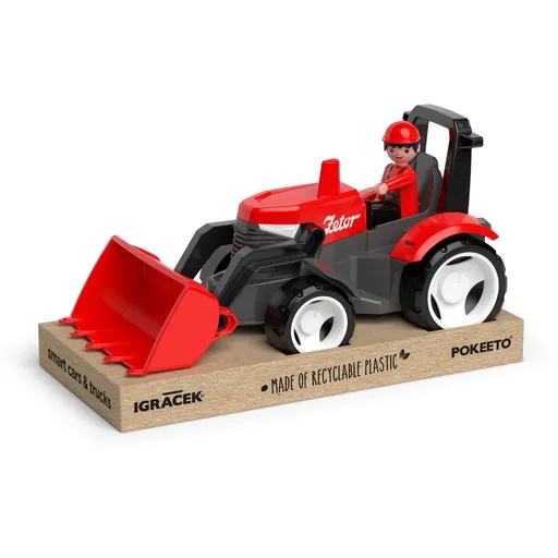 Efko ECO MultiGO Červený traktor Zetor s radlicí, figurka Igráček
