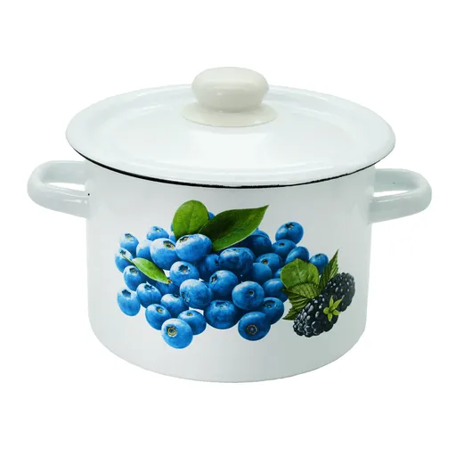 TORO Smaltovaný hrnec s poklicí 5,5l ovoce