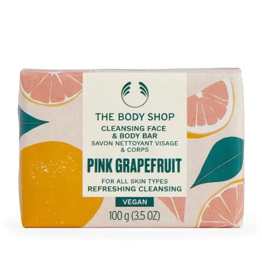 The Body Shop Tuhé mýdlo na obličej a tělo Pink Grapefruit (Cleansing Face & Body Bar) 100 g