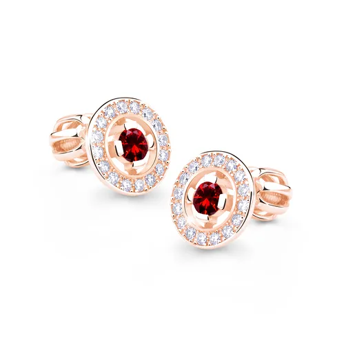 Cutie Diamonds Jedinečné náušnice z růžového zlata s rubíny a diamanty DZ6413-1988-30-RU-X-4