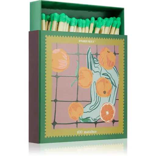 Paddywax Jumbo Boxed Oranges zápalky 100 ks 1 ks