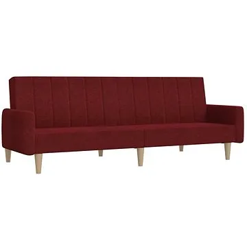 2místná rozkládací pohovka vínová textil, 337532 (337532)