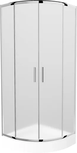 MEXEN/S Rio čtvrtkruhový sprchový kout 70 x 70, dekor, chrom + vanička Rio 863-070-070-01-30-4710