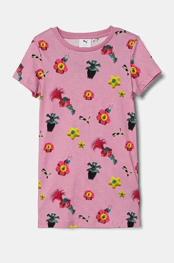 Dětské bavlněné tričko Puma X TROLLS Elongated Tee
