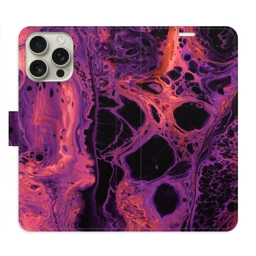 Flipové pouzdro iSaprio - Abstract Dark 02 - iPhone 16 Pro Max