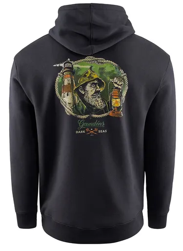 Grundéns mikina dark seas x grundens watchman hoodie black - m
