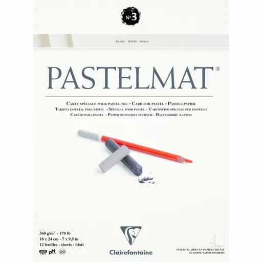 Blok pro pastel Pastelmat 30x40cm bílý 360g 12 listů
