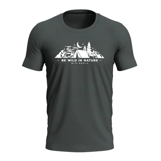 Bontis Tričko BE WILD IN NATURE - Tmavá břidlice | L
