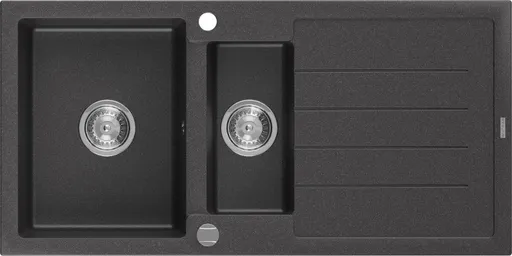 MEXEN Andres granitový dřez 1.5 s odkapávačem 1000x500 mm, černá spotty 6515101510-76