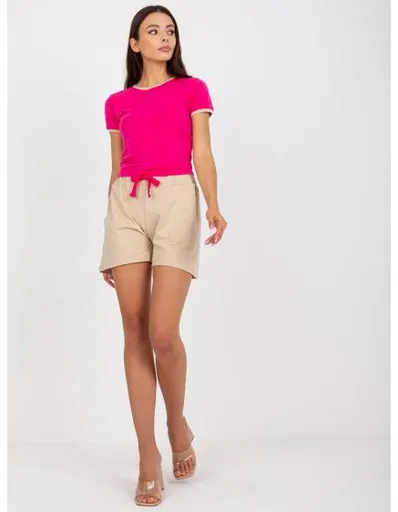 Fuchsiovo-béžový komplet basic s kapsami