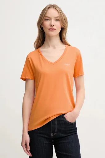 Bavlněné tričko Pepe Jeans MACY V-NECK