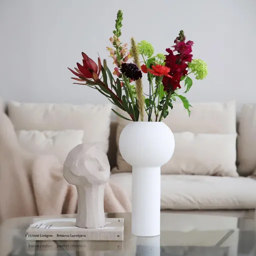 Gilde Keramická váza Tradium, matná bílá, kulatá nahoře