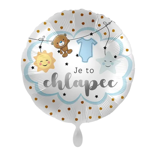 Premioloon Fóliový balón kruh modrý - Je to chlapec