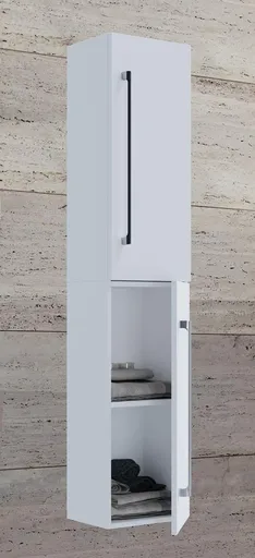 VCM Koupelnová vysoká skříňka s velkými dveřmi VCB 6, bílá