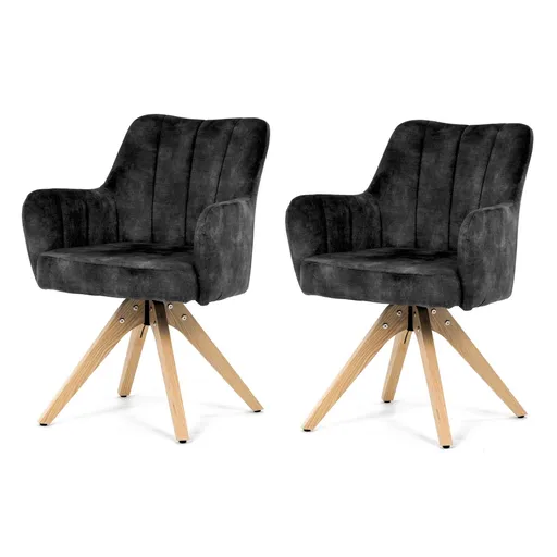 Sada jídelních židlí HC-D7188 BK4, 2 ks