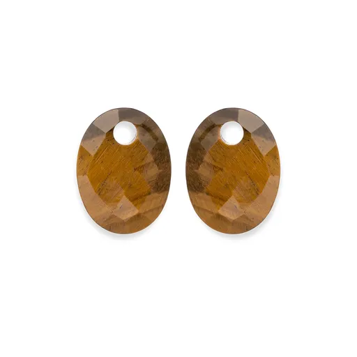 Sparkling Jewels Oválné přívěsky na náušnice z tygřího oka EAGEM09-MO