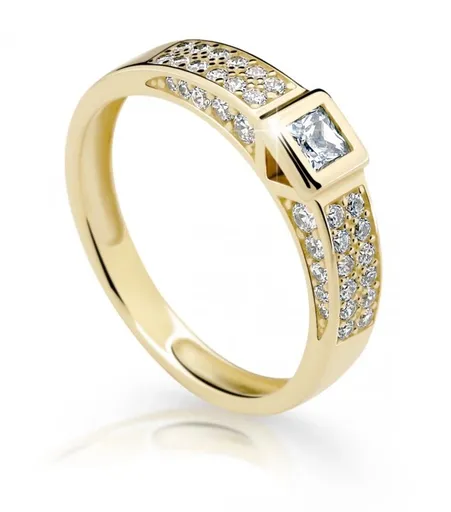 Cutie Diamonds Třpytivý prsten ze žlutého zlata s diamanty DZ6715-2361-10-X-1 48 mm