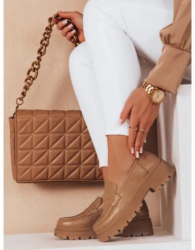 Dámské mokasíny na platformě TORINO khaki