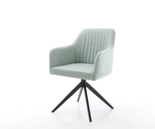 Otočná židle Greg-Flex Stripes Mint Křížový rám široký černý