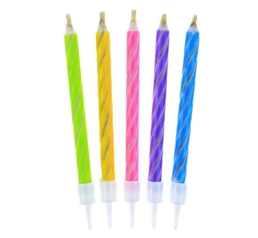 Magické nesfoukatelné svíčky - 10 ks - mix 5 barev - 6 cm - GoDan