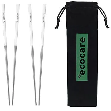ECOCARE Kovové Hůlky s Obalem Silver- White 4 ks (0712221004926)