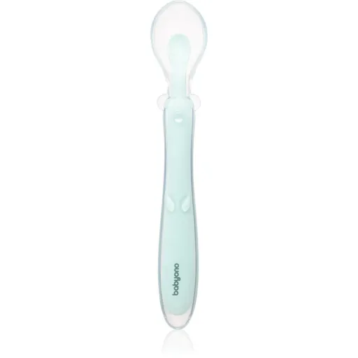 BabyOno Silicone Spoon 6m+ lžička pro děti Mint 1 ks